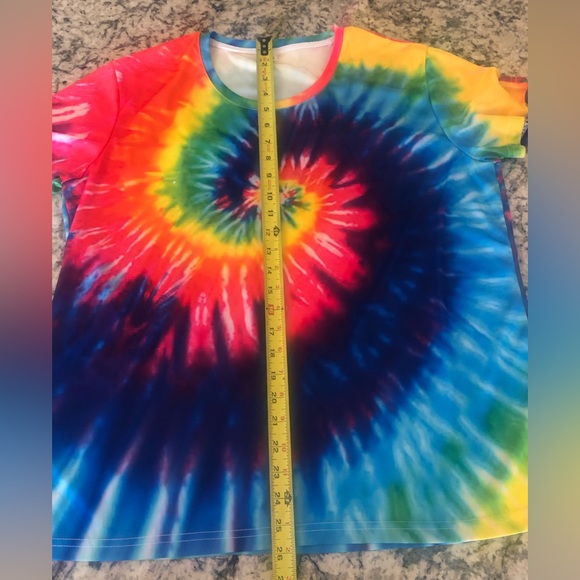 Losturban Colorful Tie Dye Swirl T-Shirt Women’s Plus Size XXL - Picture 8 of 14